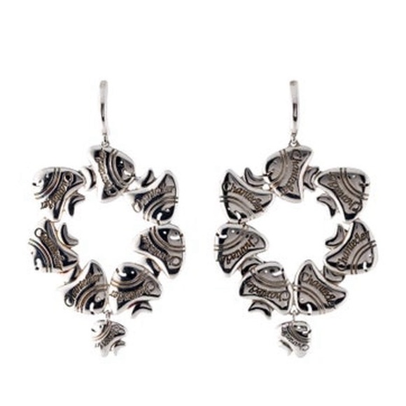 Chantecler Fish Hoop Earrings - Picture 1 of 3